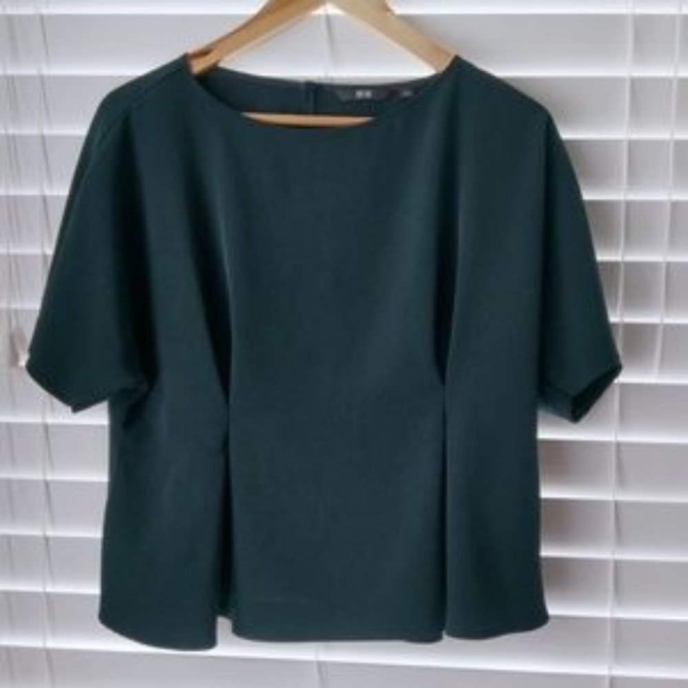 Uniqlo Drape Tuck Short Sleeve T Blouse